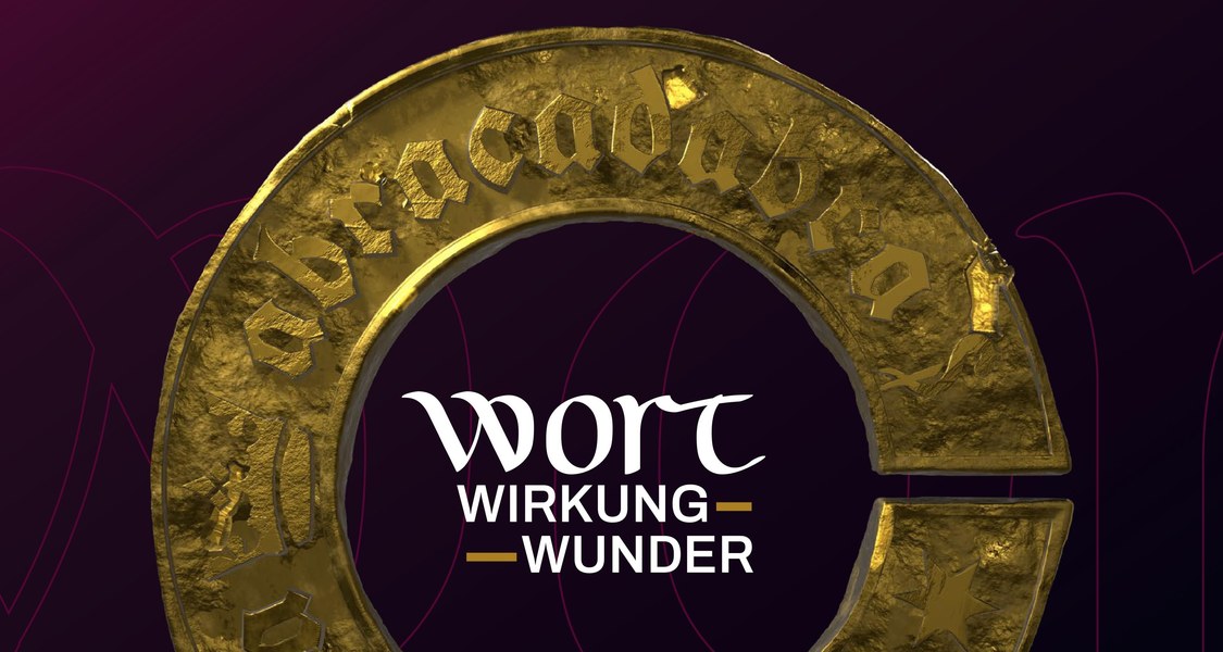 Plakat zum 1. Arbeitstreffen des DFG-Projekts "Wort - Wirkung - Wunder", 04.-06.04.2024