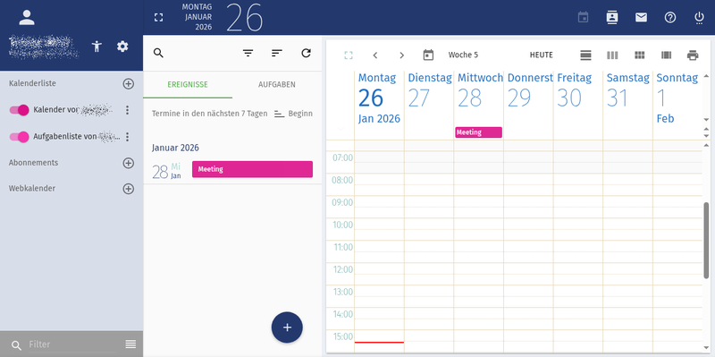 Webmail Kalender
