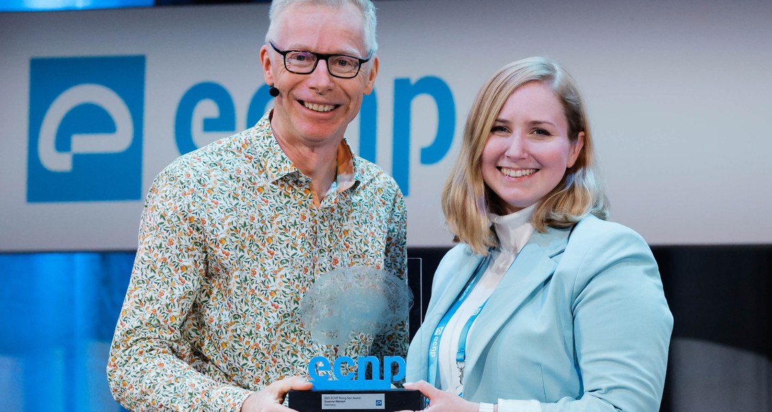 Das Foto zeigt Susanne Meinert, die den ECNP Rising Star Award 2025 erhält.