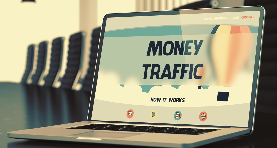 Tablet mit Text: Money trafic