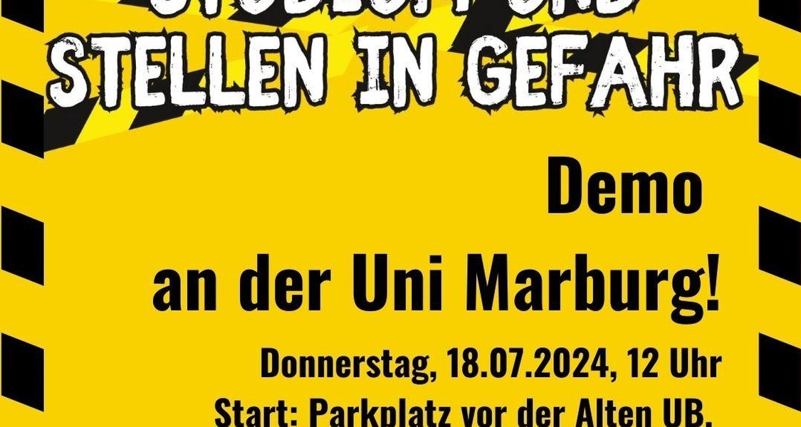 Die Gewerkschaft ver.di ruft gemeinsam mit der Studierendenvertretung AStA zur Protestkundgebung auf.