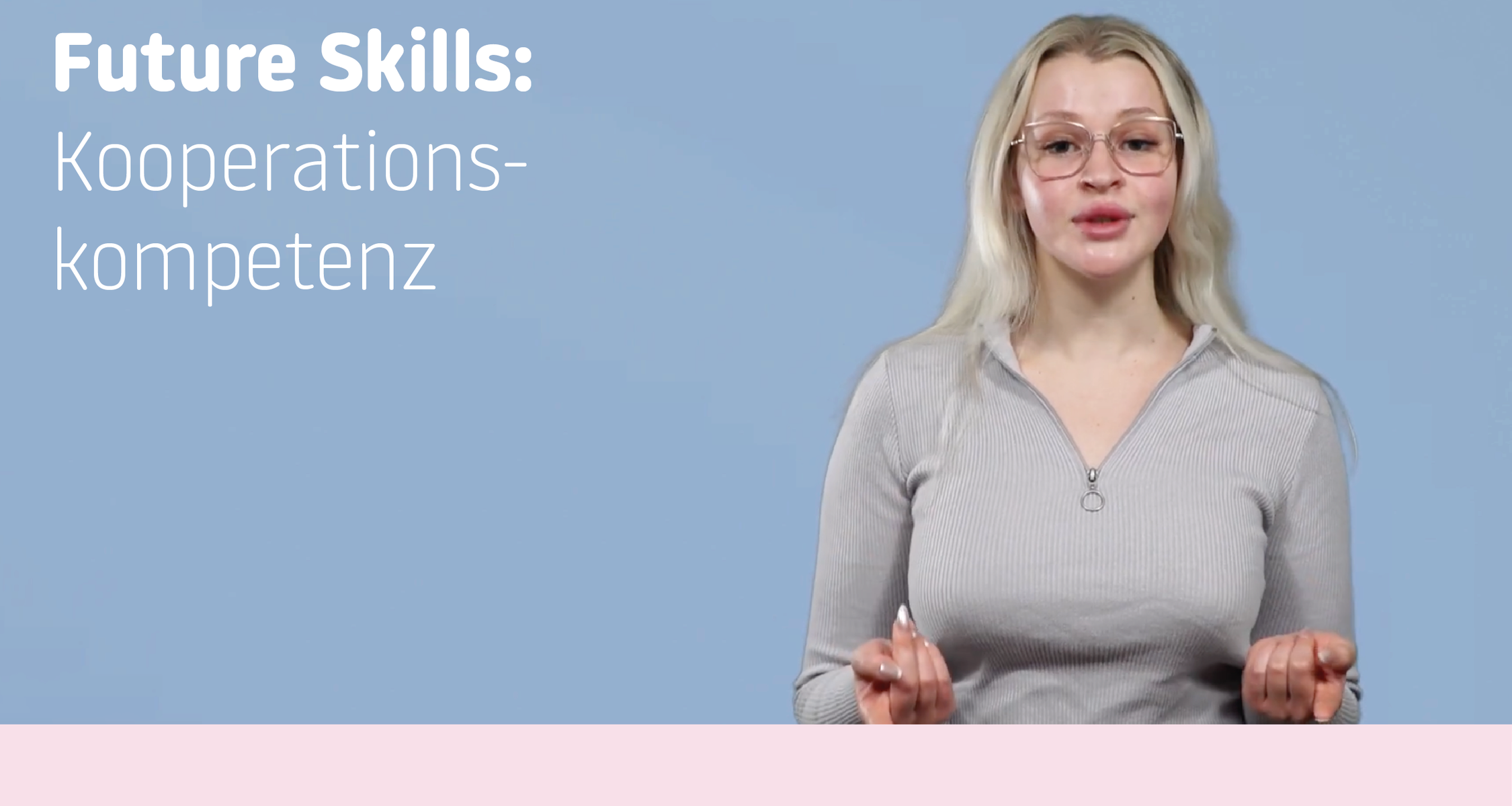 Dieses Video widmet sich dem Skill "Kooperationskompetenz".

Entstanden im Rahmen des Seminars "Audiovisuelle Vermittlung von Future Skills" unter der Leitung von Dr. Monika Weiß, Institut für Medienwissenschaft, in Kooperation mit MarSkills.