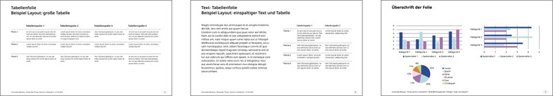 Beispiele für Folgeseiten Text und Grafik Markenstufe 3. Klick öffnet vergrößerte Ansicht