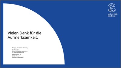 Beispiel Schlussfolie Markenstufe 1. Klick öffnet vergrößerte Ansicht