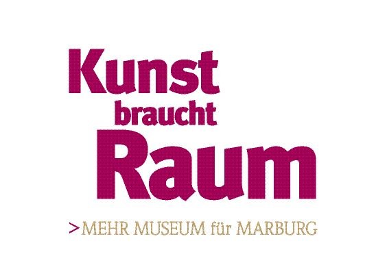 Logo der Kampagne "Kunst braucht Raum" zugunsten des Kunstmuseums in Marburg