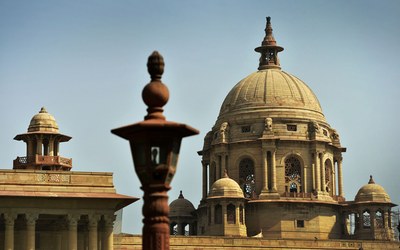 Ein Gebäude in Indien