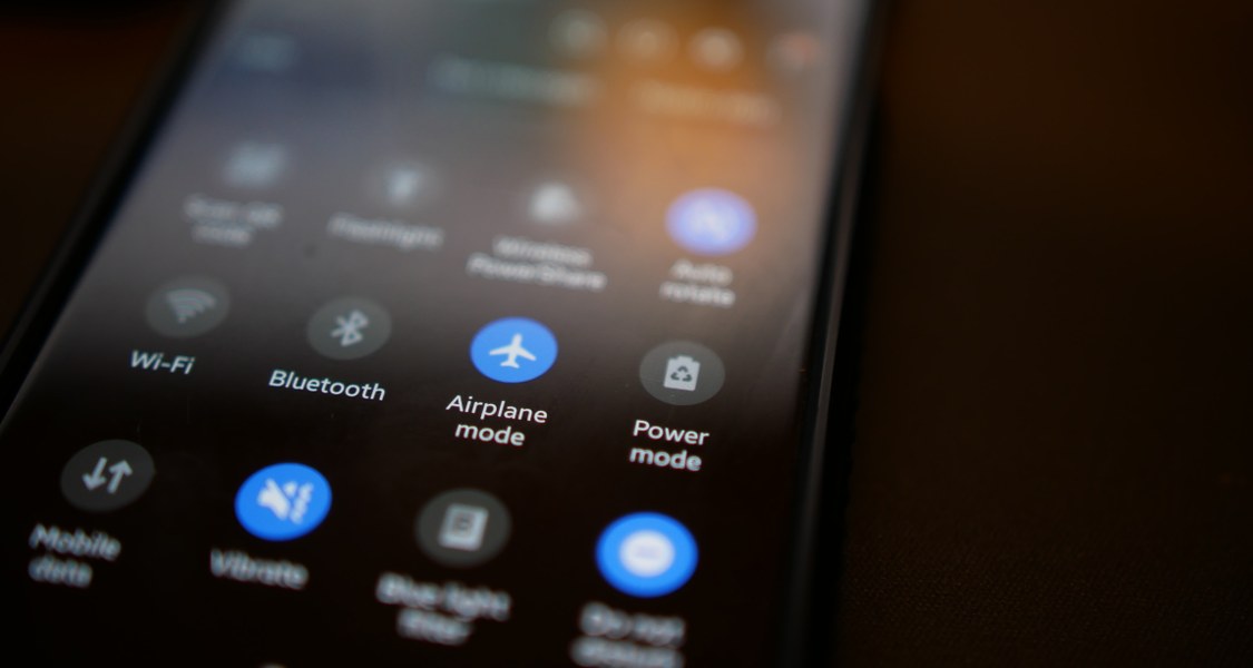 Closeup of an android phone's screen