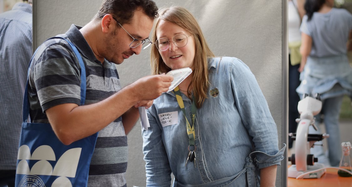 We are showcasing our oak leaf bacterial isolates at the Philipps-Universität Marburg Summer Fair 2025