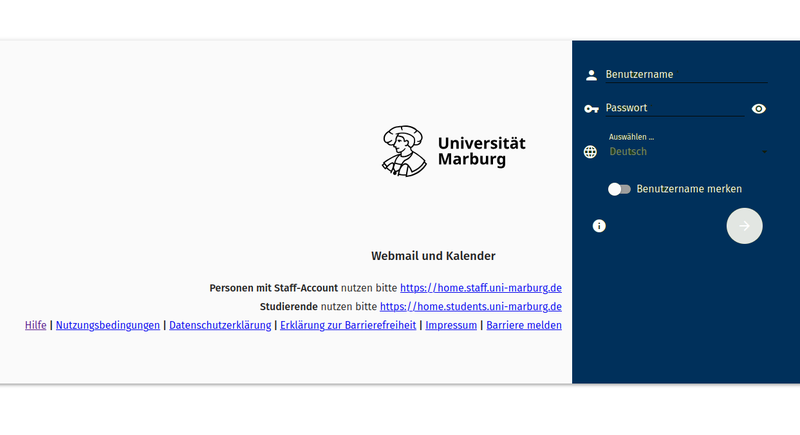 Webmail login