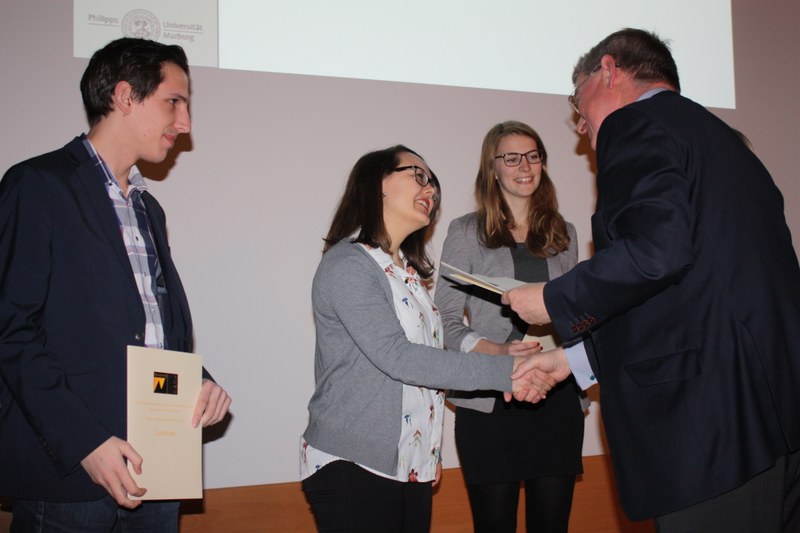 ICWC Director Professor Conze conferring certificates upon the graduates of the Trial-Monitoring Programme.