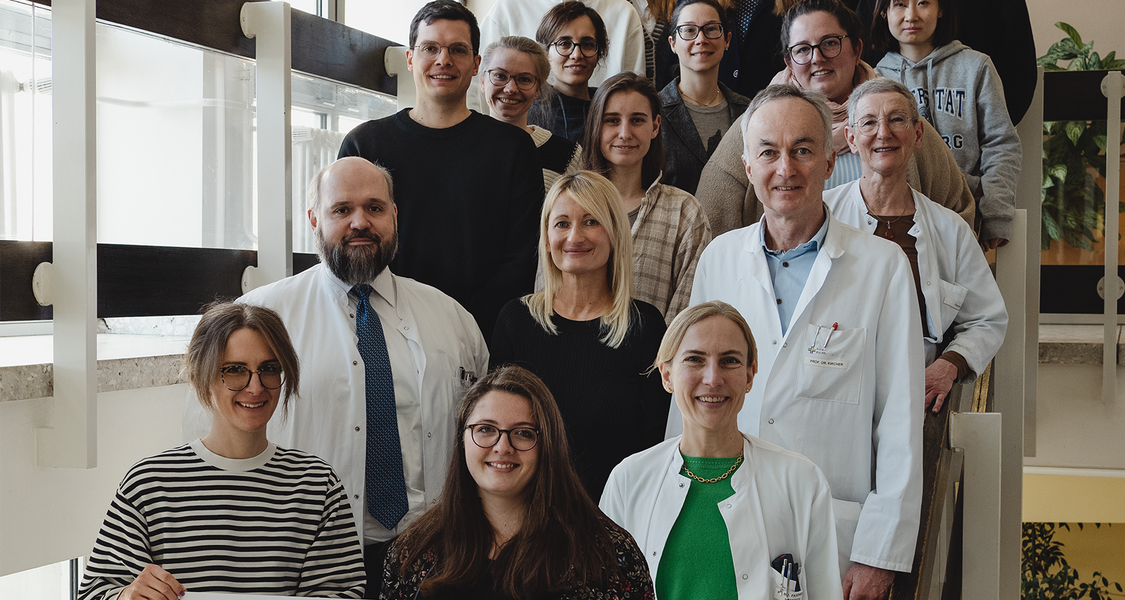 Some of the scientists and technical assistants working at the Marburg site as part of the SFB/TRR 393 (here in the Department of Psychiatry and Psychotherapy of the University Hospital Marburg) on the day the first participant was enrolled in the cohort at the Marburg site.