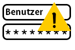 Icon - Two input fields for the user name and the corresponding password.
